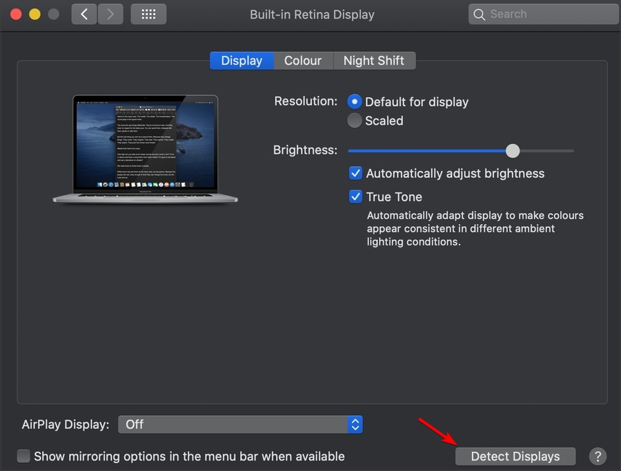 Fix: HDMI connection MacBook
